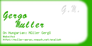 gergo muller business card